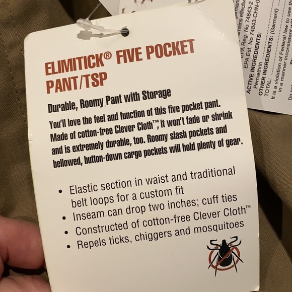Gamehide Medium Insect Shield ElimiTick Pants 18 - Picture 10 of 11